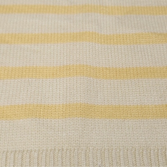 Philosophy Preppy Yellow Tonal Striped Crew Neck Soft Knit Sweater Women’s Sz M - Picture 5 of 16
